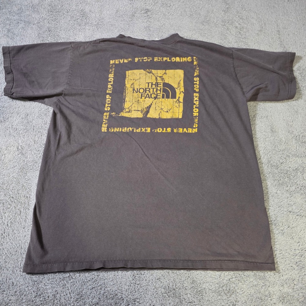 The North Face Mens L T-Shirt Grey Never Stop Exploring Graphic Short Sleeve Tee
